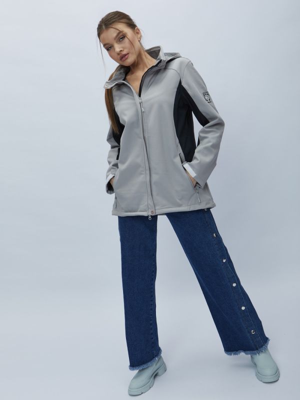 Women's windbreaker MTFORCE large size gray 22211Sr